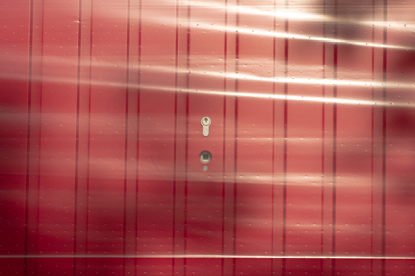 Garador Carlton Vertically Ribbed Garage Door in Red