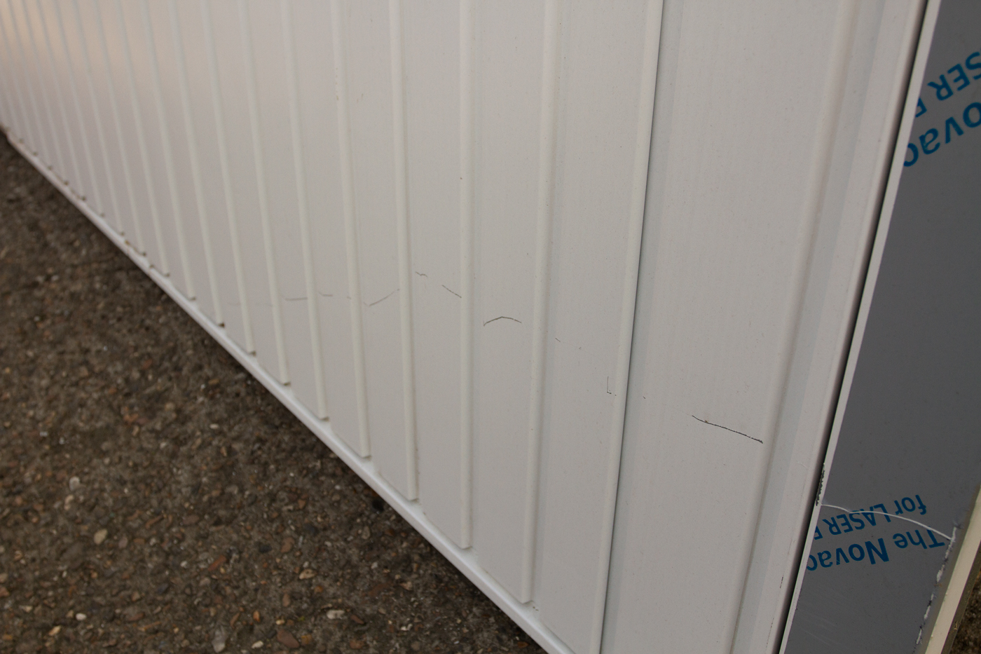 Garador Carlton Vertically Ribbed Retractable Garage Door in White