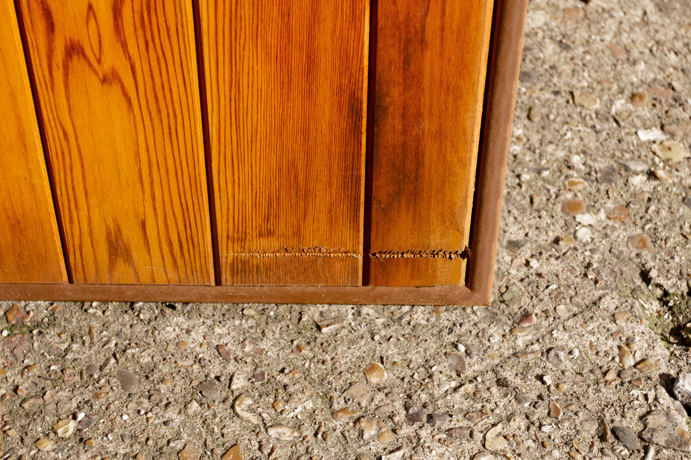 Hormann 2009 Vertical Basecoat Treated Retractable Garage Door in Timber