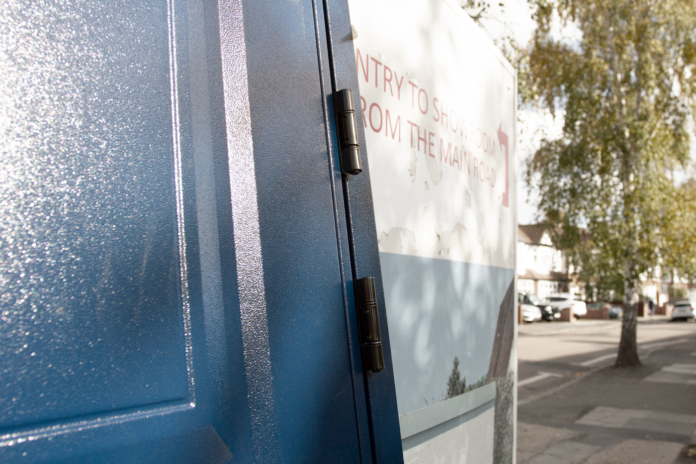 Novoferm Georgian Split Side Hinged Garage Door in RAL 5011 Steel Blue