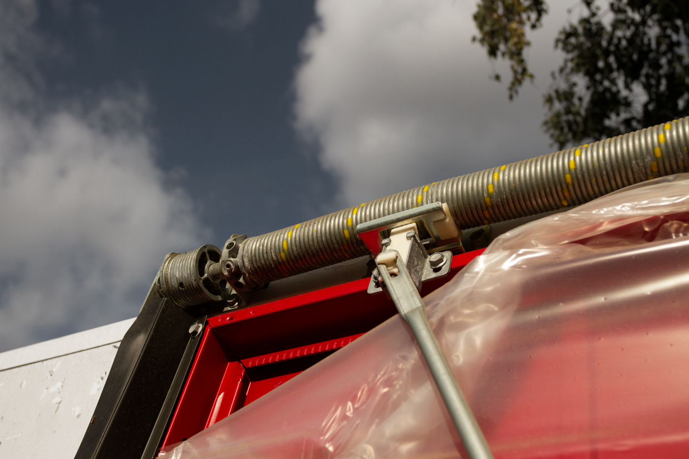 Garador Carlton Vertically Ribbed Garage Door in Red
