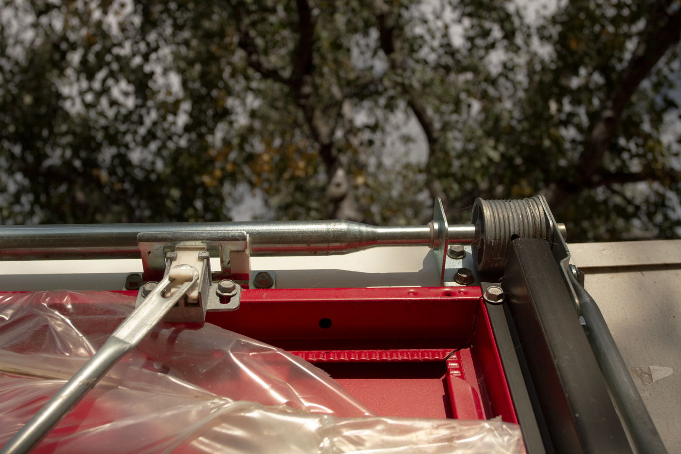 Garador Carlton Vertically Ribbed Garage Door in Red