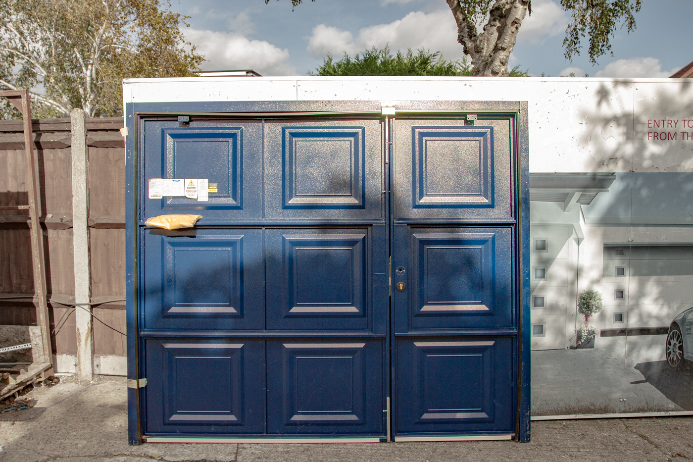Novoferm Georgian Split Side Hinged Garage Door in RAL 5011 Steel Blue