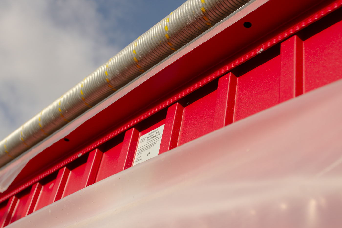Garador Carlton Vertically Ribbed Garage Door in Red