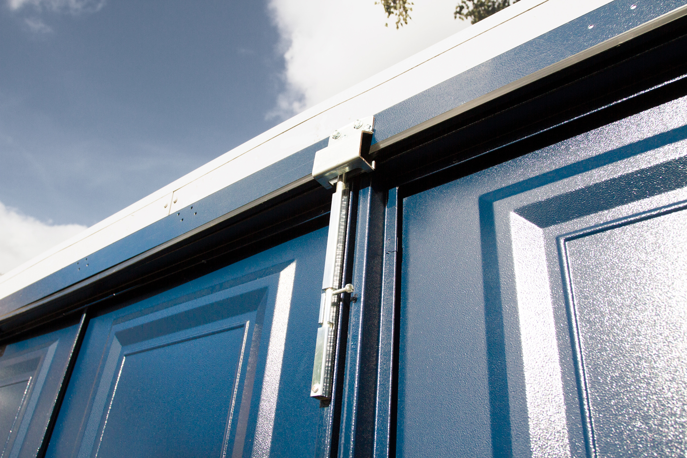 Novoferm Georgian Split Side Hinged Garage Door in RAL 5011 Steel Blue