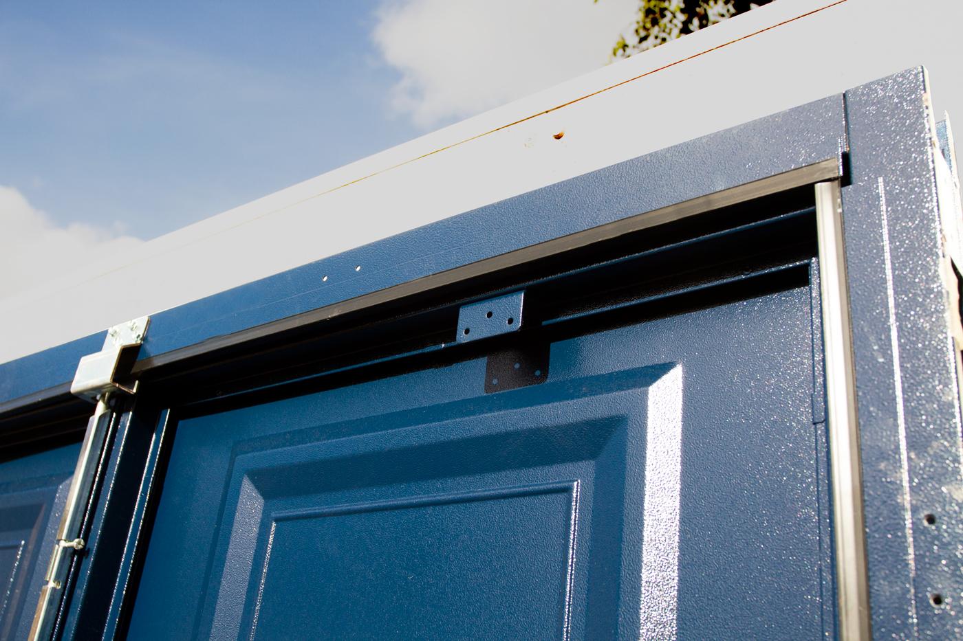 Novoferm Georgian Split Side Hinged Garage Door in RAL 5011 Steel Blue