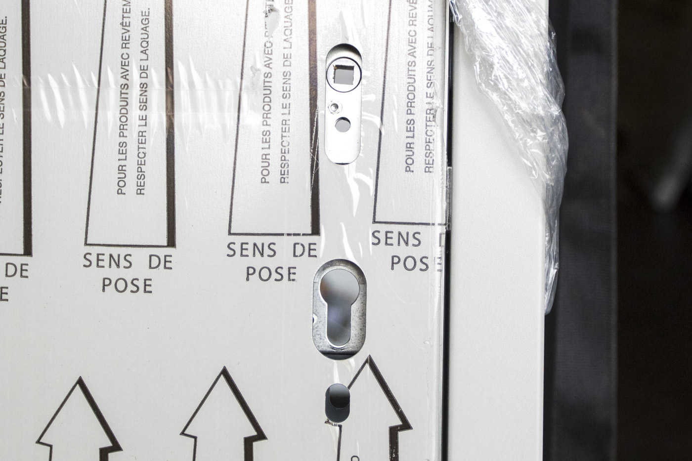 GDS Durapass Personnel Door Linear M Ribbed with Window in Goosewing Grey