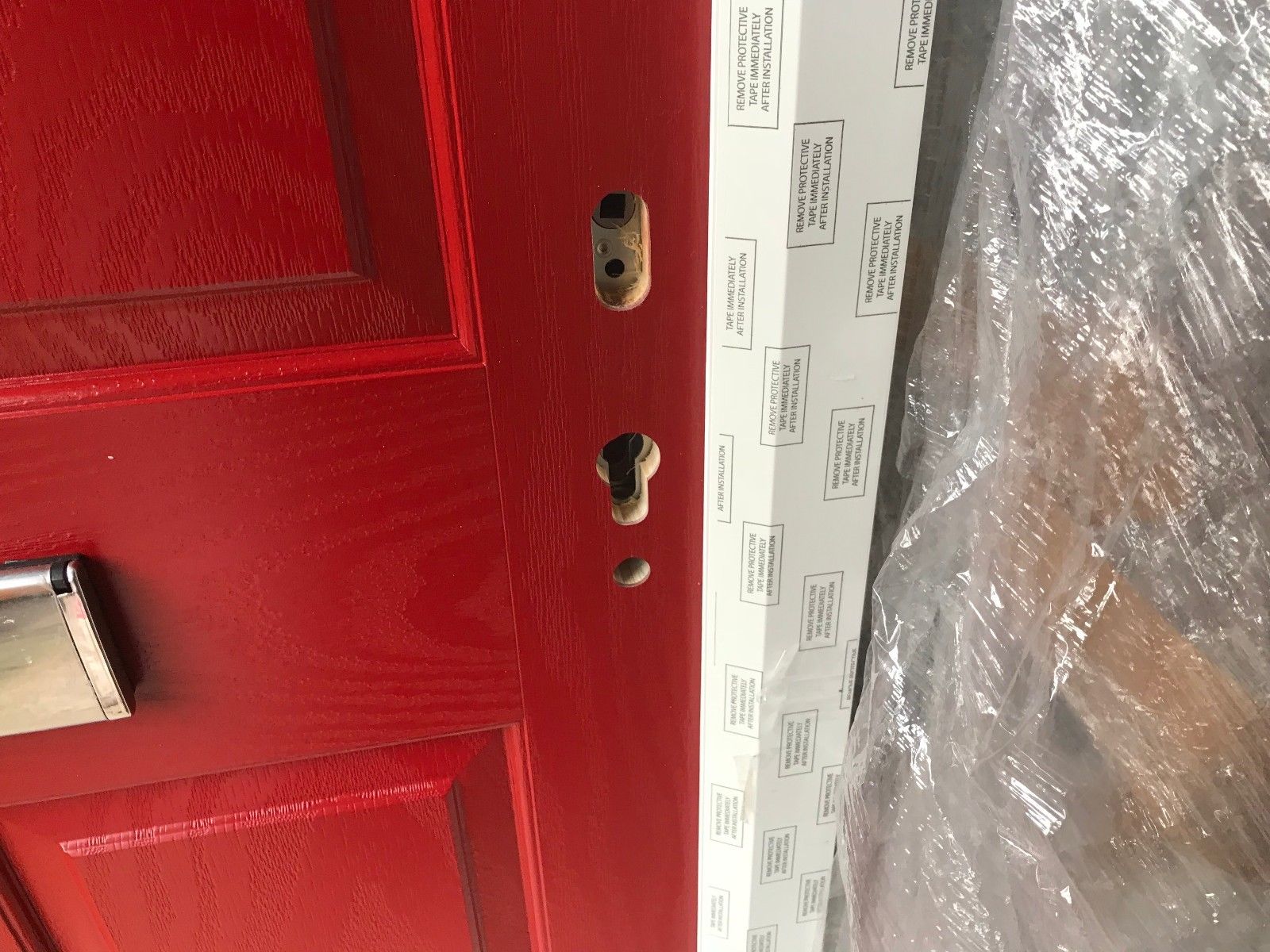 Hormann ThermoComp TR01 with Fanlight in Signal Red