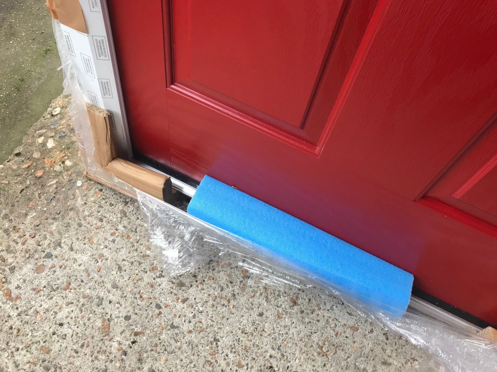 Hormann ThermoComp TR01 with Fanlight in Signal Red