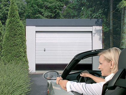 Modern white garage door installed by Access Garage Doors for easy access