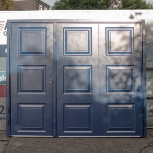 Novoferm Georgian Split Side Hinged Garage Door in RAL 5011 Steel Blue