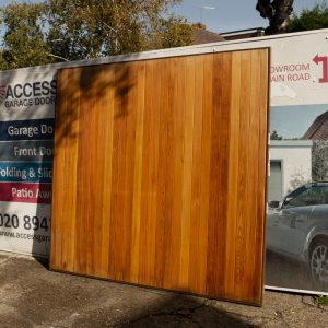 Hormann 2009 Vertical Basecoat Treated Retractable Garage Door in Timber