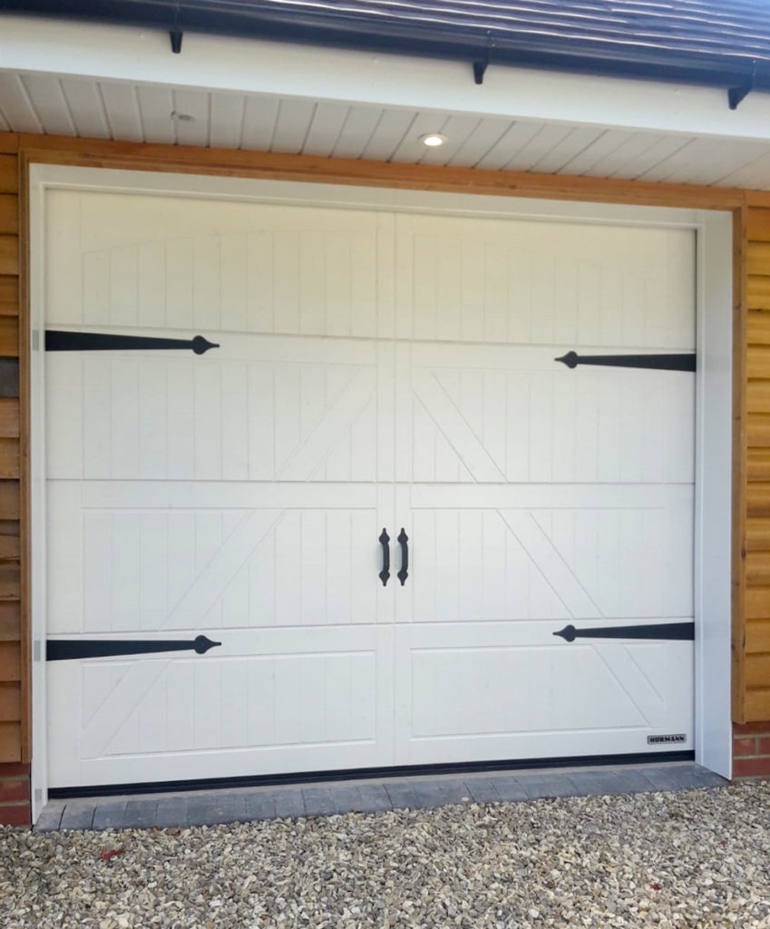 Hormann LTH42 Garage Door in Limestone White