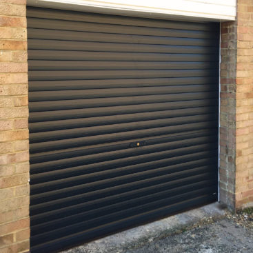 A SWS, Manual, Roller Garage Door in Black