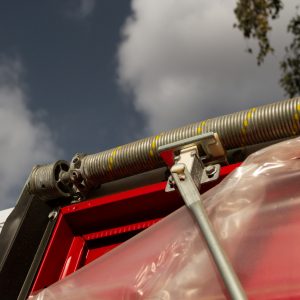 Garador Carlton Vertically Ribbed Garage Door in Red