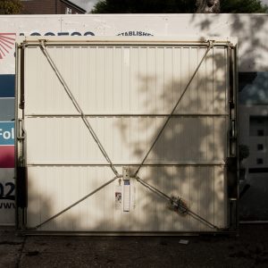 Garador Carlton Vertically Ribbed Retractable Garage Door in White