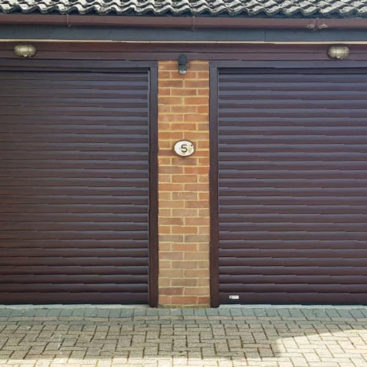 2x SWS SeceuroGlide Garage Doors in Rosewood