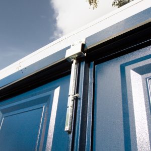 Novoferm Georgian Split Side Hinged Garage Door in RAL 5011 Steel Blue