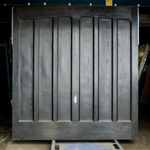 Wessex Pembroke Tudor Black Woodgrain Up and Over Garage Door Panel