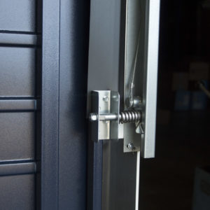 Fort Drayton Horizontal Small Rib Canopy Garage Door in Blue