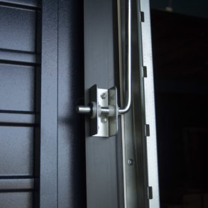 Fort Drayton Horizontal Small Rib Canopy Garage Door in Blue