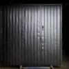 Fort Vertical Small Rib Side HInged Garage Door in Jet Black