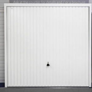 Garador Carlton Guardian SBD Vertical Rib Canopy Garage Door in White