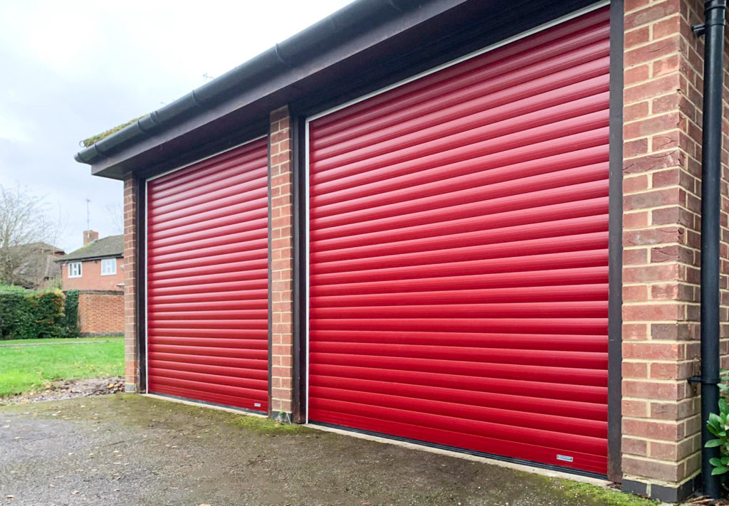 SeceuroGlide LT Roller Garage Door Finished in Red