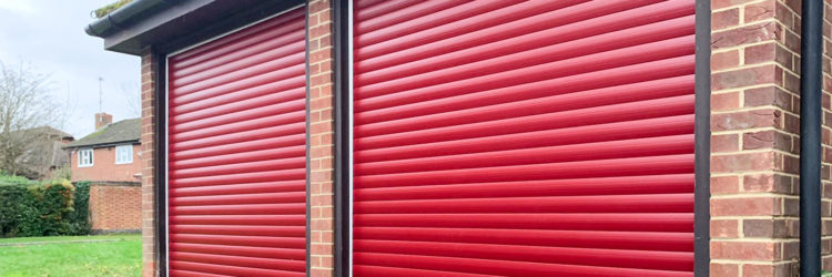 SeceuroGlide LT Roller Garage Door Finished in Red