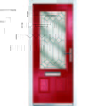 Red front door