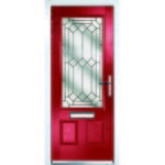 Red front door