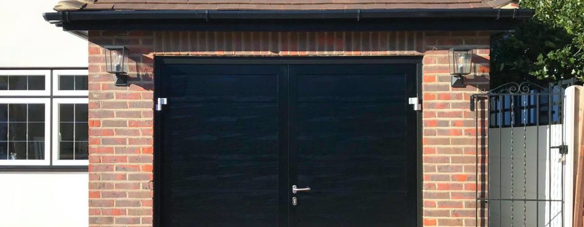 Access Garage Doors A Hormann Nt60 Side Hinged Garage Door In Black