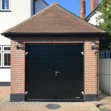 A Hormann NT60 Side-Hinged Garage Door in Black