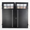 Ryterna Standard Vertical Rib Side Hinged Garage Doorsin Black Textured Woodgrain