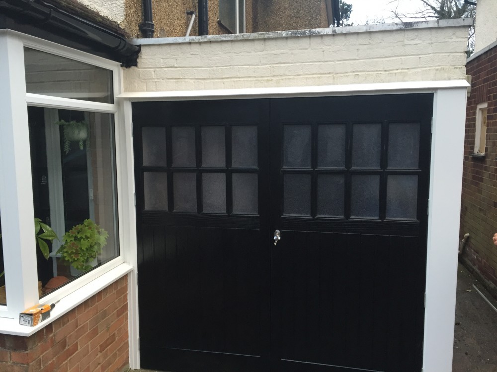 Garage Door Installations Photo Gallery Access Doors After Wes Sherwood Grp Side Hinged Door Installation With The Frame Face Fixed On Opening