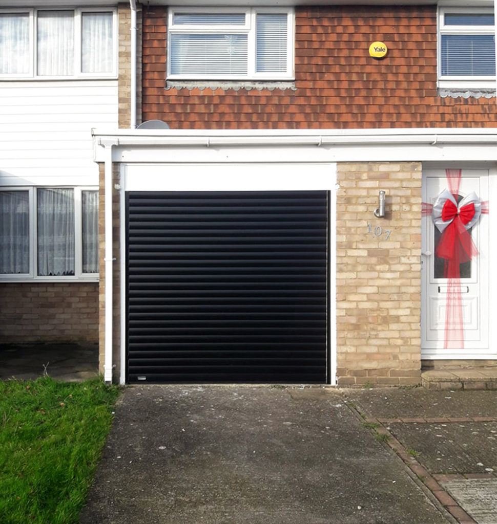 SWS SeceuroGlide Insulated Roller Garage Doors Finished in Black