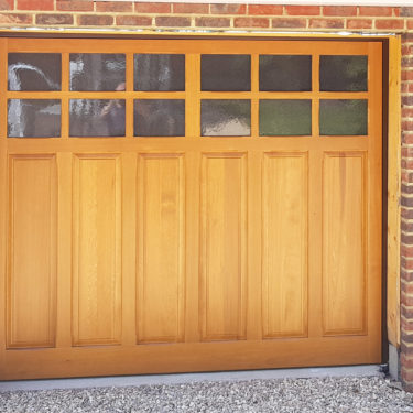 Timber up & over garage door