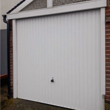 Garador Carlton Canopy Up & Over Garage Door Finished in White