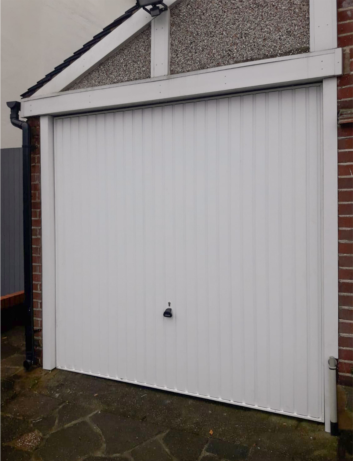 Garador Carlton Canopy Up & Over Garage Door Finished in White