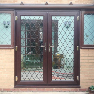 Choices Branch Rosewood UPVC French Patio Doors