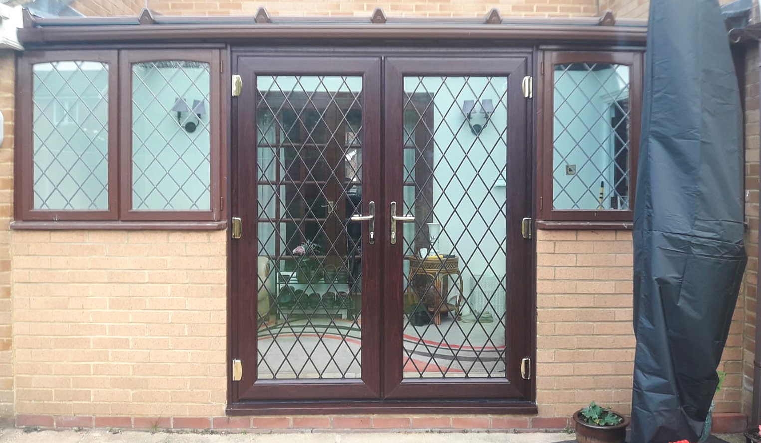 Choices Branch Rosewood UPVC French Patio Doors
