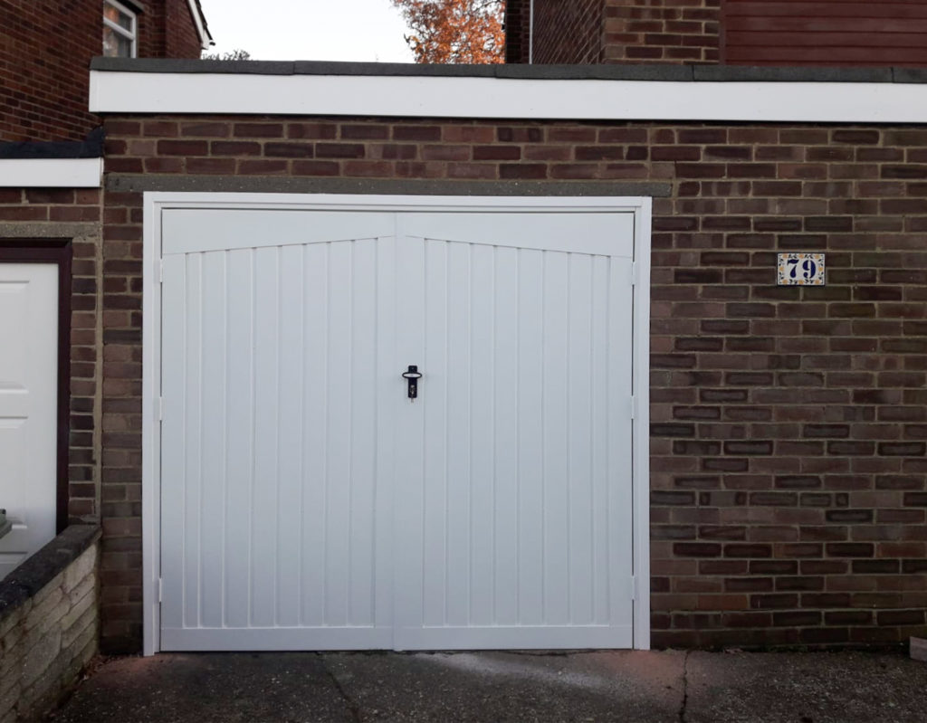 Fort Doors Steel Side Hinged Garage Door Finished in White