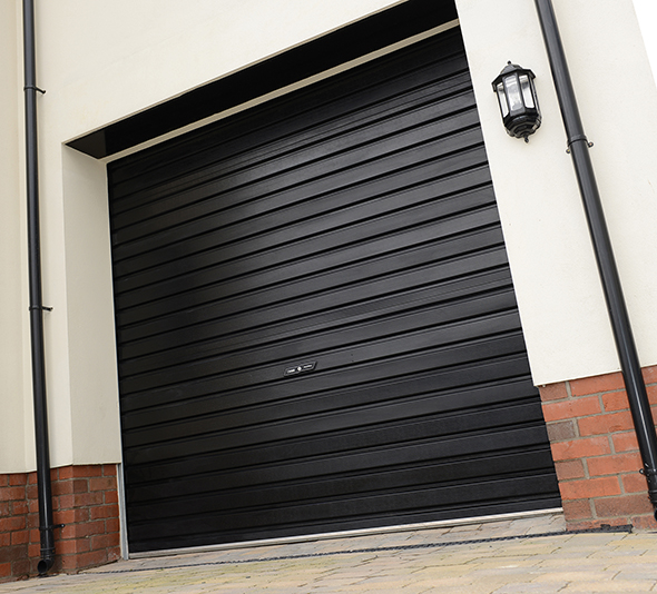 DuraPass DuraRoll Black Garage Door