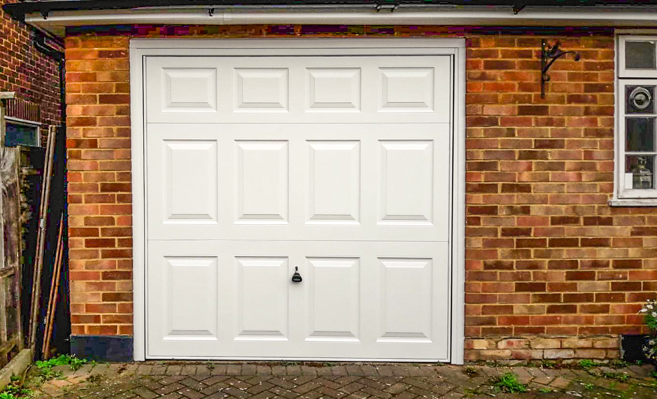 Garador Beaumont Canopy Up & Over Garage Door Finished in White