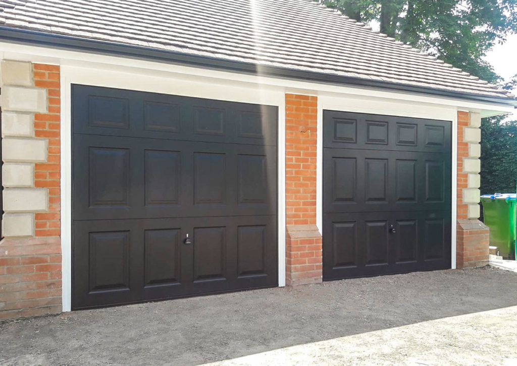 2x Garador Beaumont Retractable Up & Over Garage Doors Finished in Black