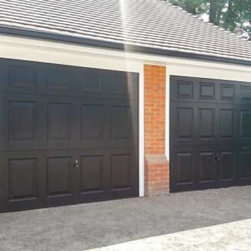 2x Garador Beaumont Retractable Up & Over Garage Doors Finished in Black