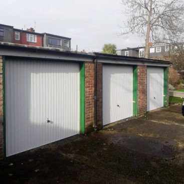 3x Garador Carlton Canopy Up & Over Garage Door Finished in White