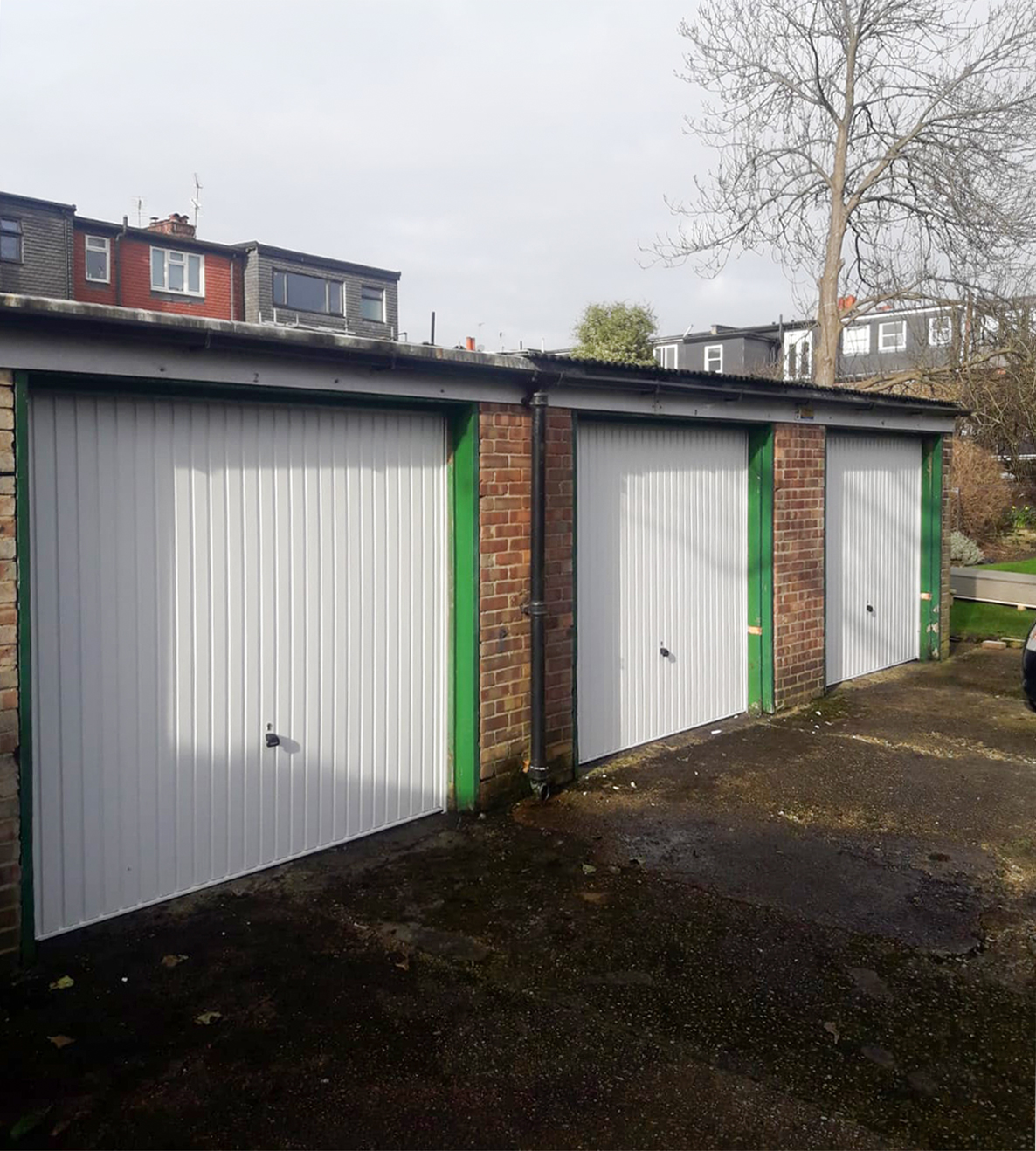 3x Garador Carlton Canopy Up & Over Garage Door Finished in White