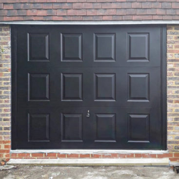 Garador Georgian Retractable Steel Up & Over Garage Door Finished in Black