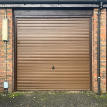 Garador Steel Up & Over Garage Door Finished in Brown